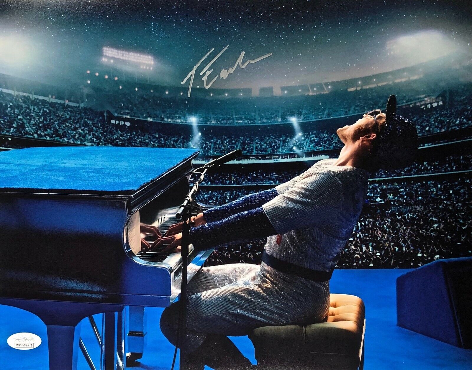 TARON EGERTON Autographed Hand SIGNED 11x14 ROCKETMAN Photo Poster painting ELTON JOHN JSA CERT