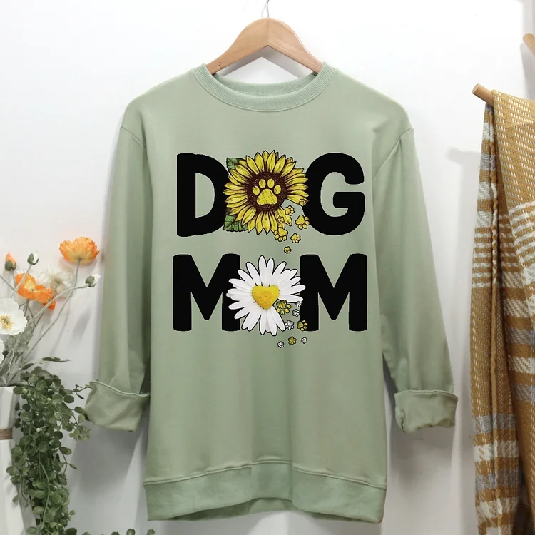 Sunflower Mother Dog  Pet Animal Lover Women Casual Sweatshirt-Annaletters