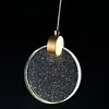 Modern LED Pendant Light Chandelier Long Hanging Light Gold for Office Entrances