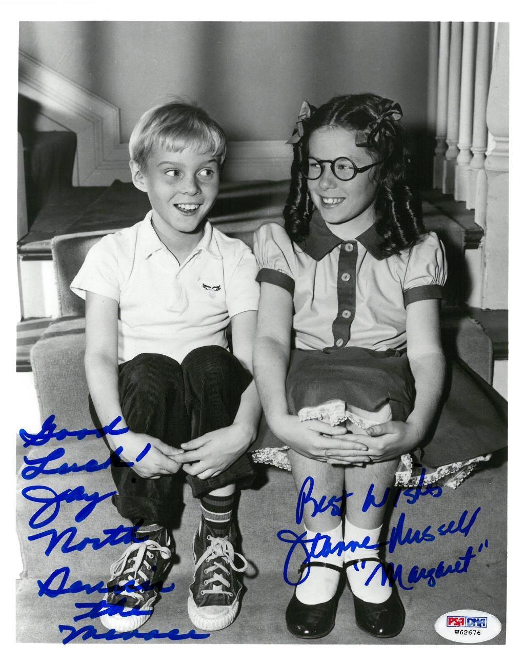 Jay North/JeannieRussell Signed Dennis the Menace Auto 8x10 Photo Poster painting PSA/DNA#W62676
