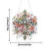 Diamond Painting Acrylic Flower Cross Hanging Pendant for Home Decoration