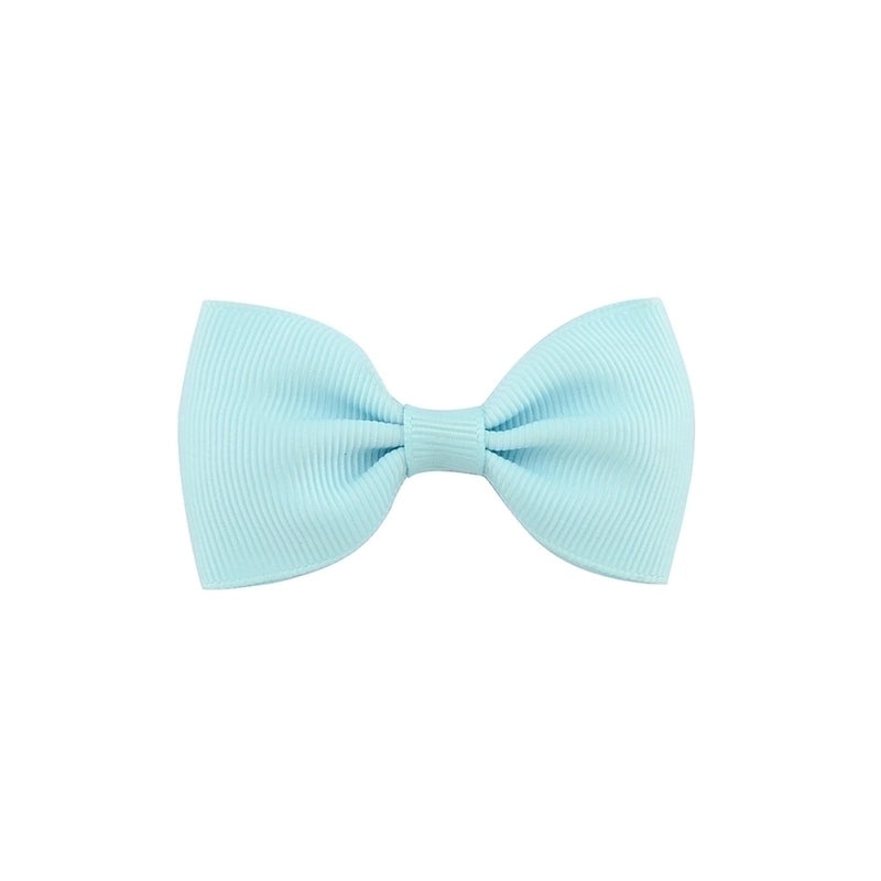 Solid Color Children’s Bow European Version Cute Hairpin Baby Hair Accessories Flat Head Bow Tie 643