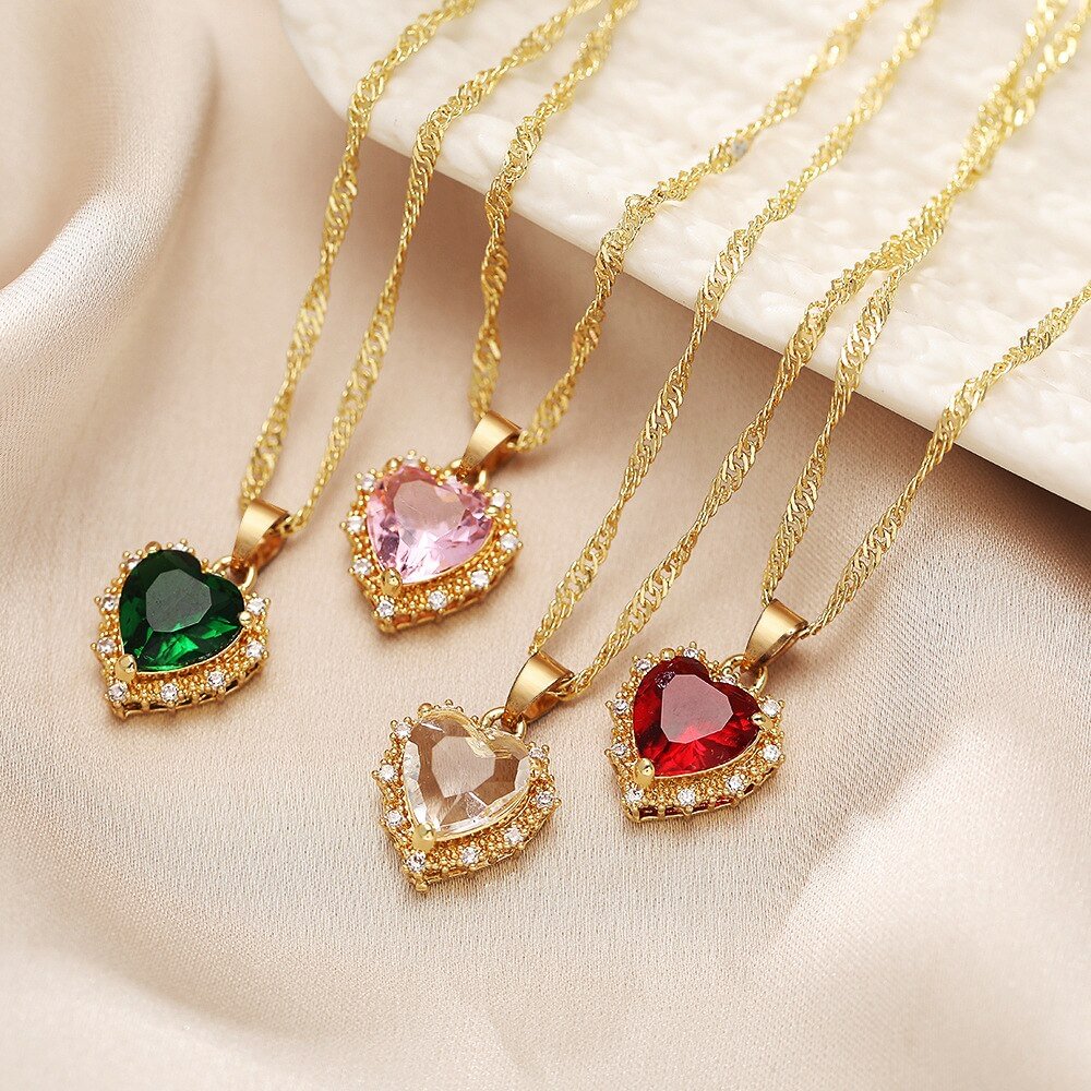 UsmallLifes King  2021 new heart-shaped necklace clavicle chain US Mall Lifes