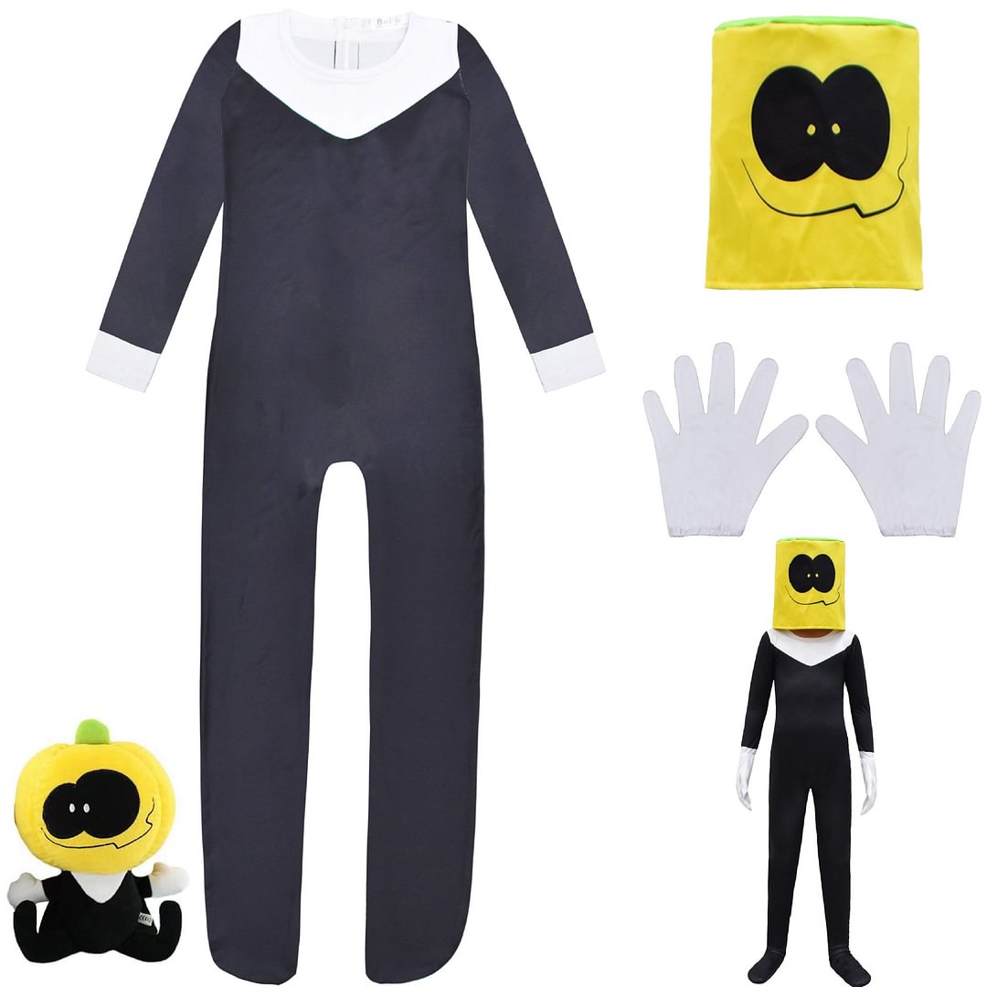 Friday Night Funkin' Pump Jumpsuit Cosplay Costume with Mask Gloves Outfits