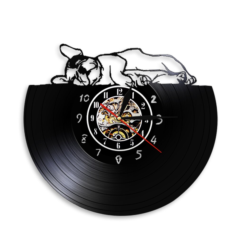 

French Bulldog - Vinyl Record Wall Clock - Without LED, 501 Original