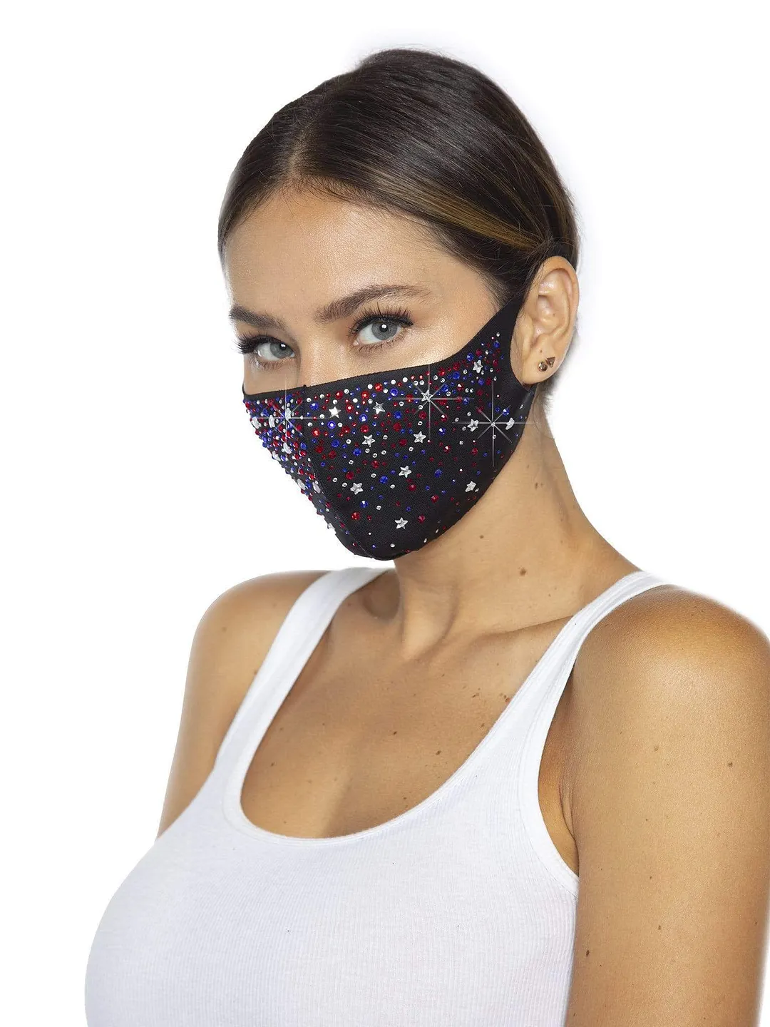 Liberty Rhinestone Face Mask
