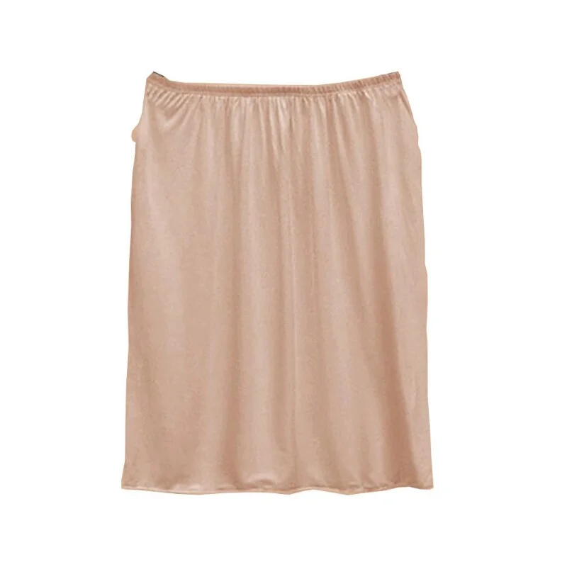 Women Elastic Underdress Skirt Short Petticoat Stretch Satin Inner Wear Soft Half Slip Petticoat Lady Summer Skirt Accessories