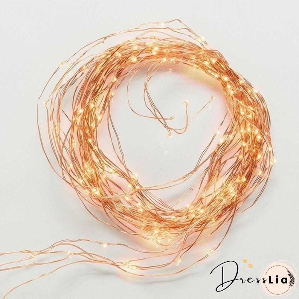 Led Copper Wire Fairy String Lights Vine Branch Light String Waterfall Holiday Curtain Lamp Garden Christmas Party Decor