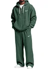 Men's Waffle-Knit Casual Hooded Sweatsuit