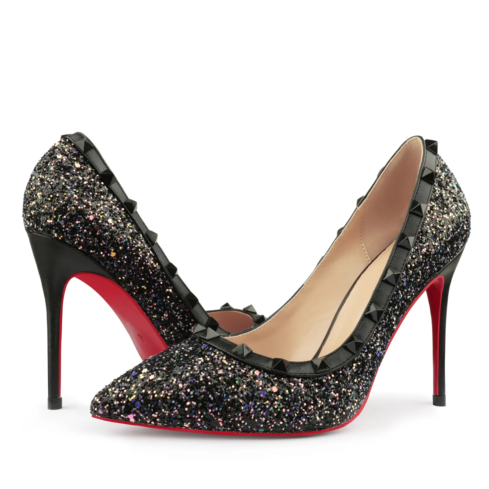 100mm/120mm Women's Heels Pointy Toe Party Wedding Shiny Pumps-vocosishoes