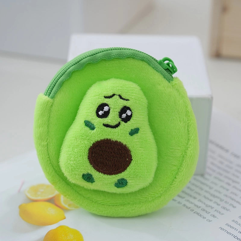 Avocado Shape Coin Purse New Arrival Fruit Schoolbag Lipstick Pack Cable Package Coin Pocket