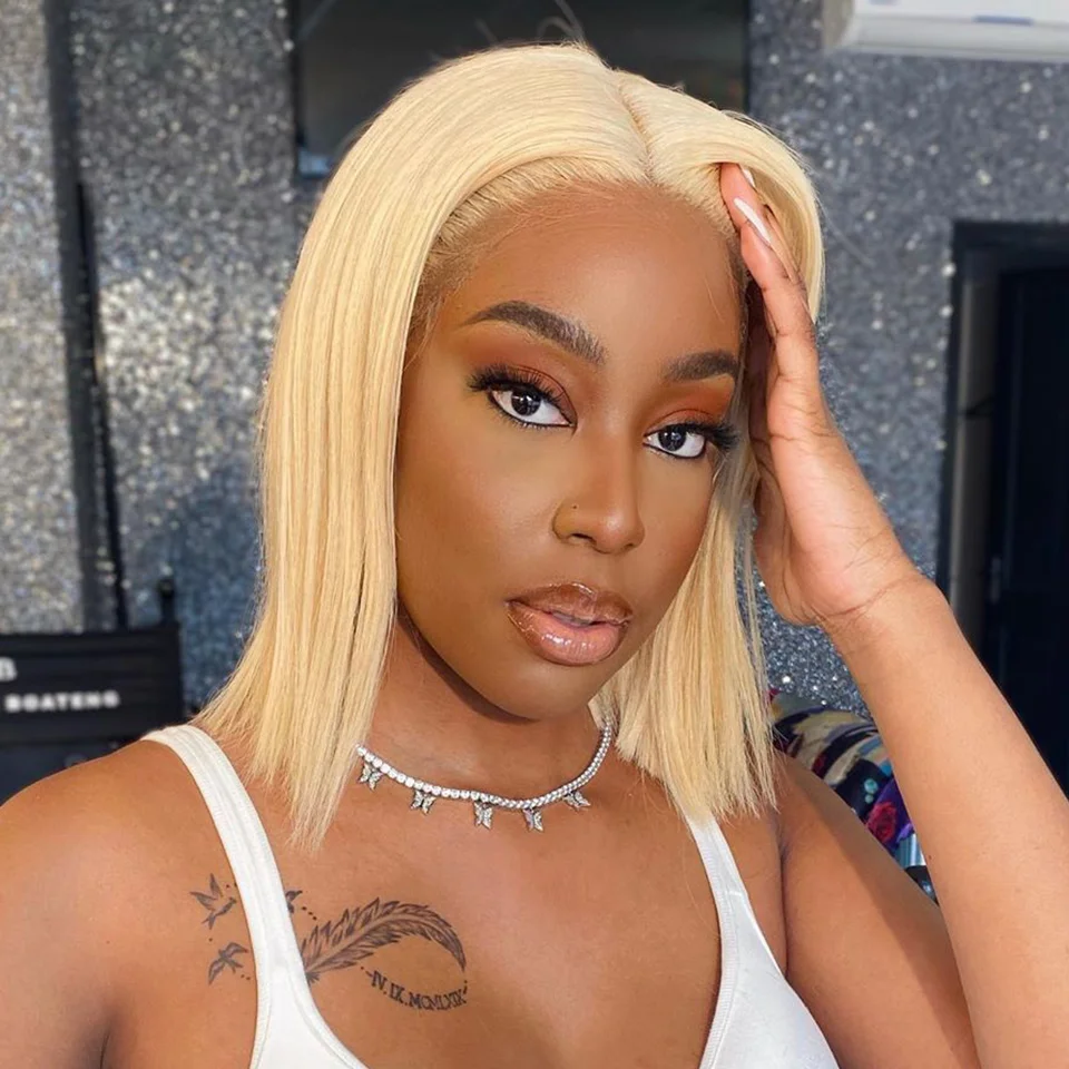 Jewtribute Hair®|Blonde Bob Brazilian Short Lace Wigs For Black Women