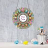 DIY Easter Egg Wreath Acrylic Special Shape Diamond Painting Hanging Pendant