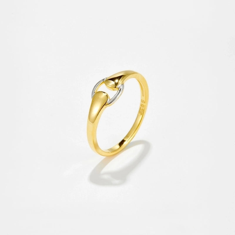 18K Gold Plated White Gold Plated 925 Sterling Silver Zircon Solid Color Rings