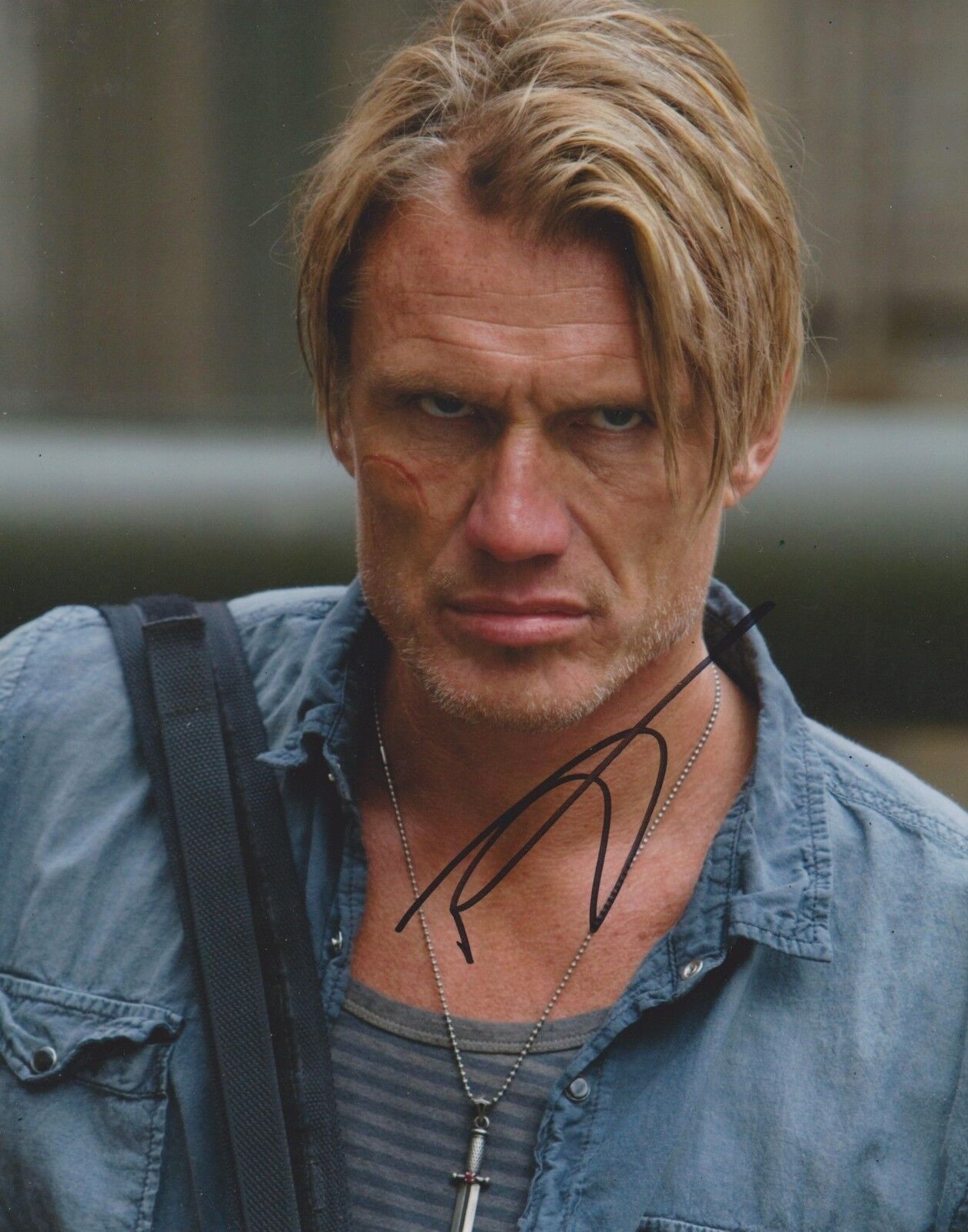 Dolph Lundgren Signed The Expendables 10x8 Photo Poster painting AFTAL