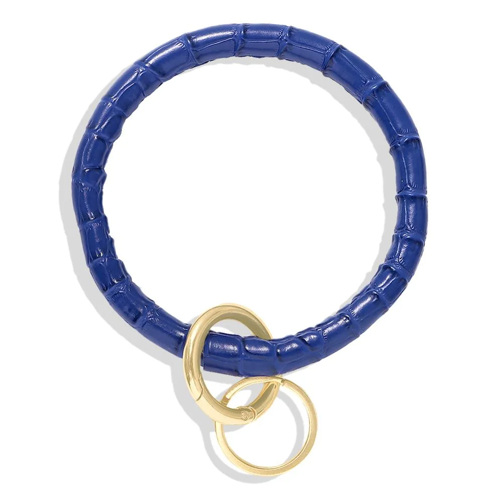 Dvacaman Hot Sale Big O Shaped Silicone Loop Wrist Key Ring Keychain with Gold O Clasp Round Key Wrist Strap Accessory Wholesale