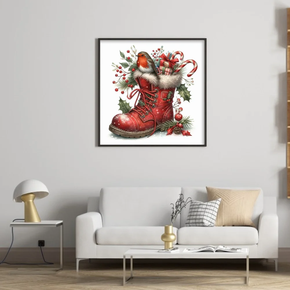 11CT Full Stamped Cross Stitch Kit - Christmas Boots (40*40cm)