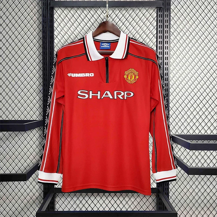 Manchester United 1998/99 Retro Long-Sleeved Home Jersey