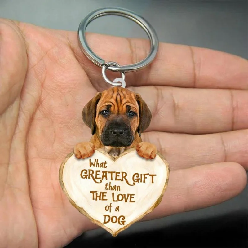 VigorDaily Rhodesian Ridgeback What Greater Gift Than The Love Of A Dog Acrylic Keychain GG064