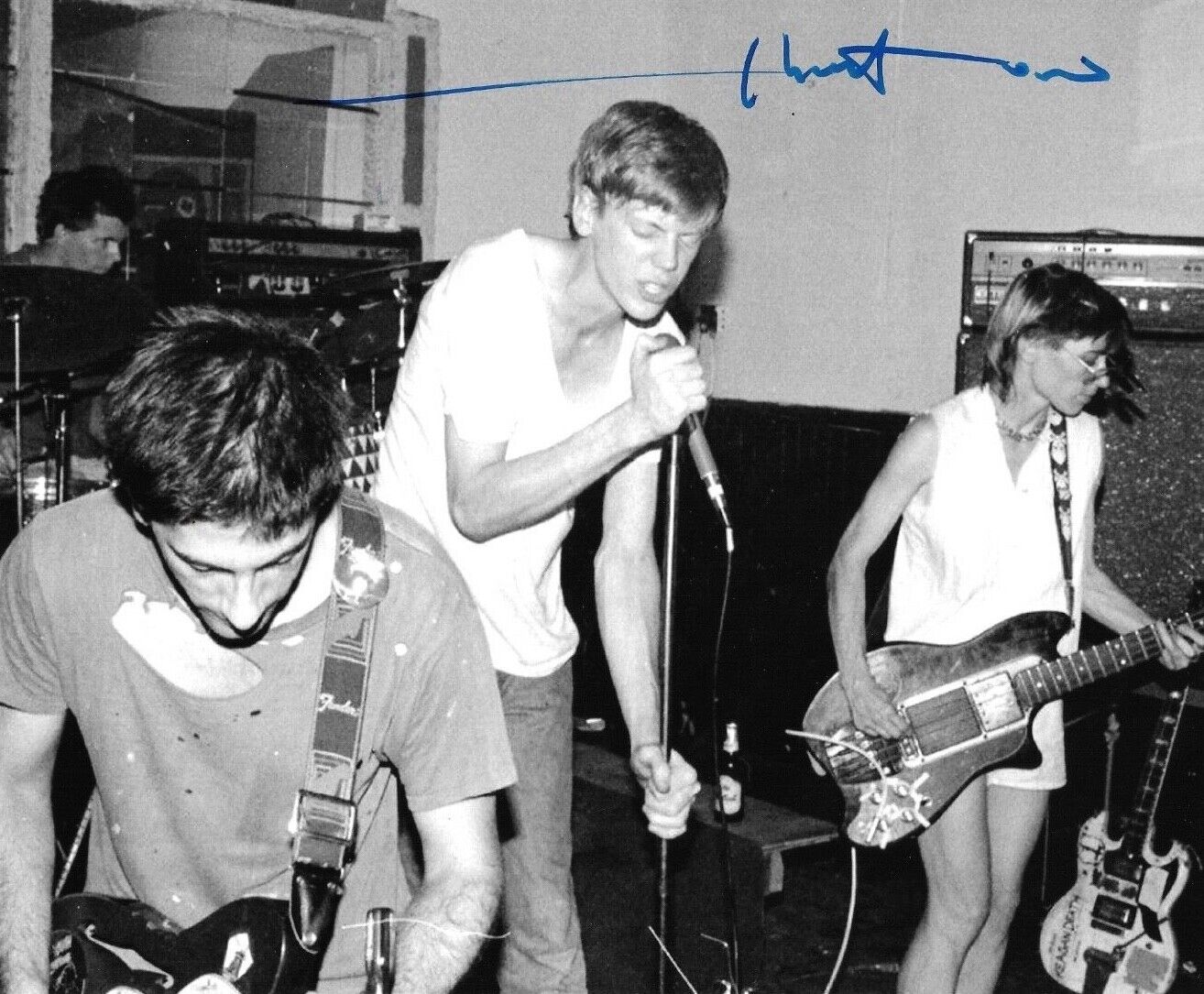 * THURSTON MOORE * signed 8x10 Photo Poster painting * SONIC YOUTH * 5