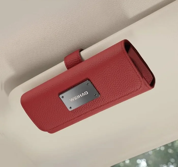 Car sun visor glasses case