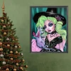 Diamond Painting-DIY Full Round Drill Girl with Green Hair(40x50cm)