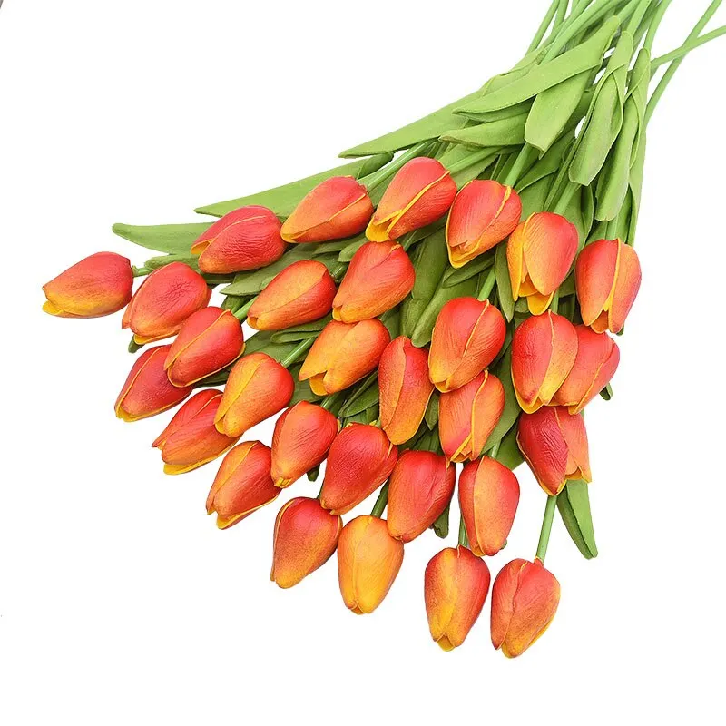 31Pcs/lot Tulips Artificial Flowers PU Calla Fake Flowers Real Touch Flowers for Wedding Decoration Home Party Decoration Favors