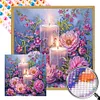 Diamond Painting -DIY Partial AB Round Drill Peony(45x45cm)