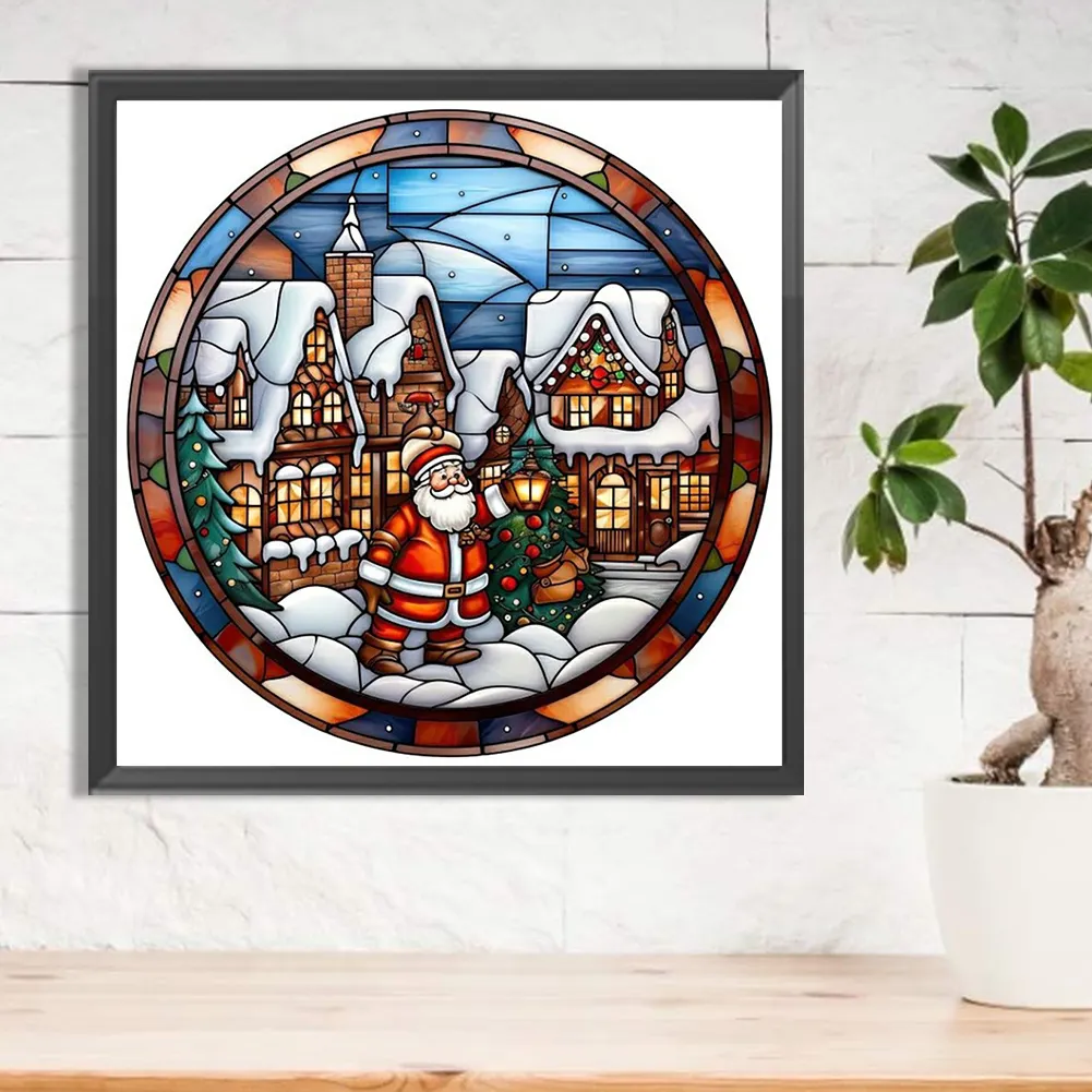 Full Round Diamond Painting 30*30cm - Snow House