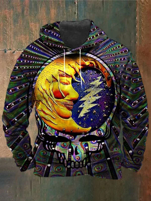 Unisex Skull Print Heavyweight Hoodies