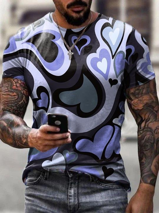 Men Print Casual T-shirts-08