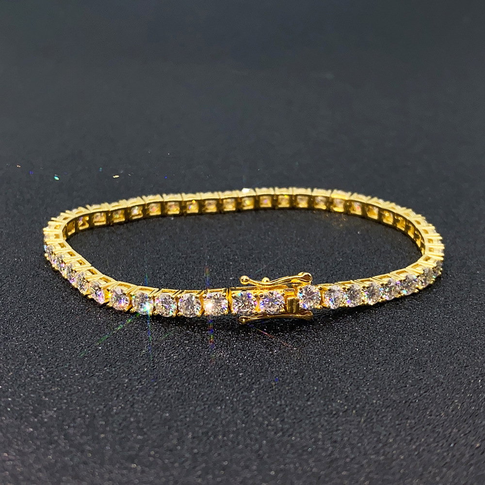Moissanite 925 Sterling Silver Single Row Tennis Bracelet
