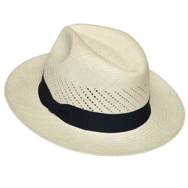 Classic Vented | Original Panama Hat | Brisa Weave | Natural Straw | Black Band | Handwoven in Ecuador | GPH | HatBox Included-FREE SHIPPING