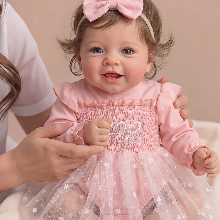 Babeside Vead Quiet Reborn Baby 20'' Cloth Body Doll &ndash; Soft Pink Outfit, Lifelike Baby Gift for Kids
