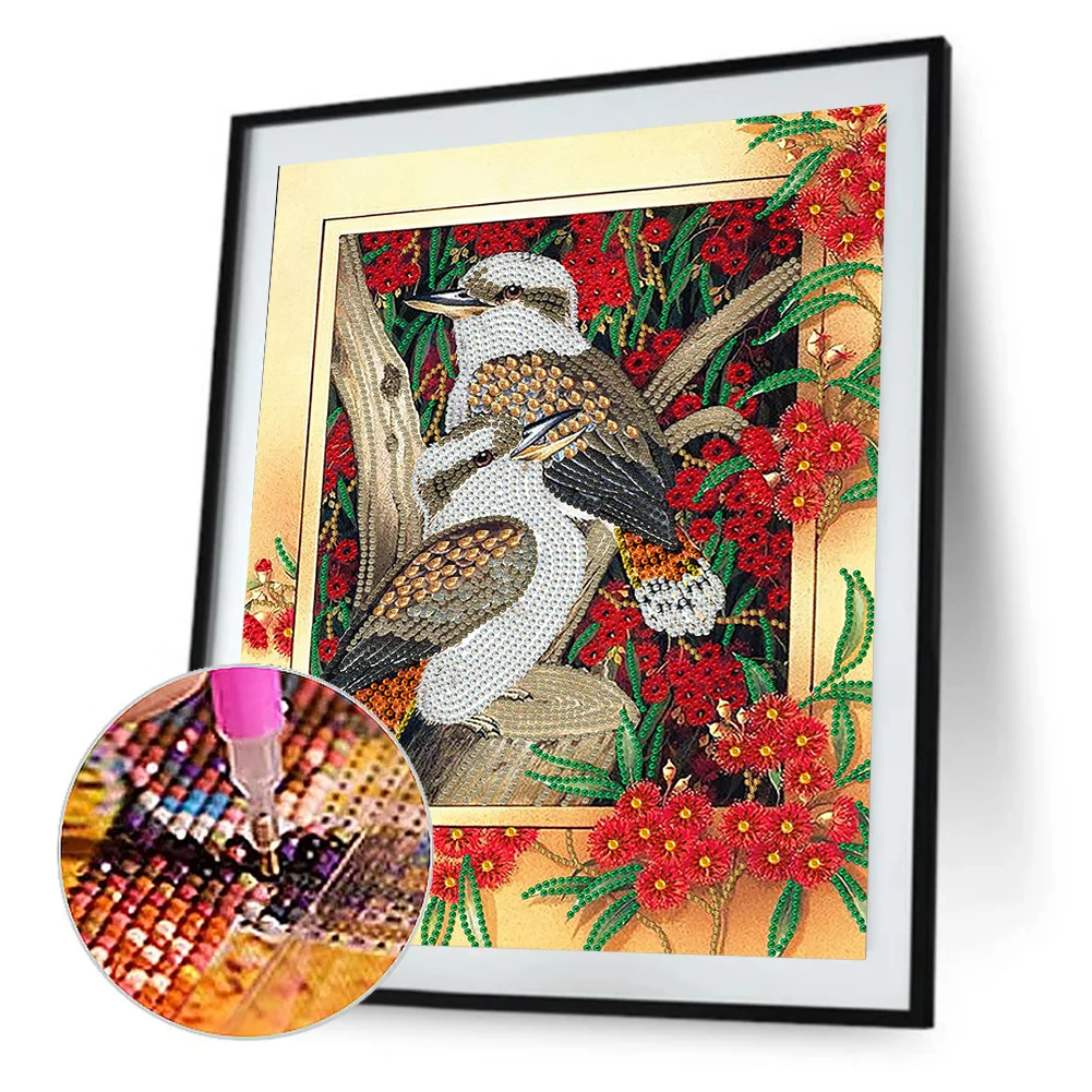 Diamond Painting - Partial Special Shaped Drill - Flower Bird(Canvas|30*40cm)