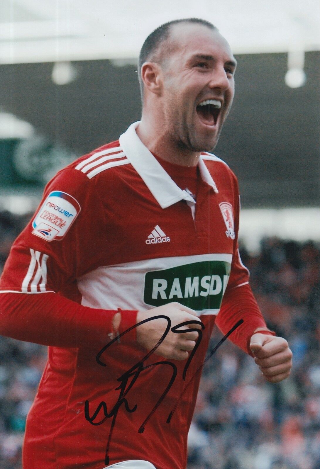 MIDDLESBROUGH HAND SIGNED KRIS BOYD 12X8 Photo Poster painting.