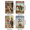 4pcs - Cowgirls - Vintage Metal Signs(8*12Inch/12*16Inch)