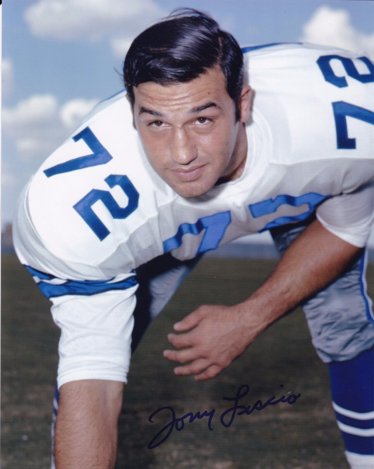 Tony Liscio autographed 8x10 Dallas CowboysDeceased #1