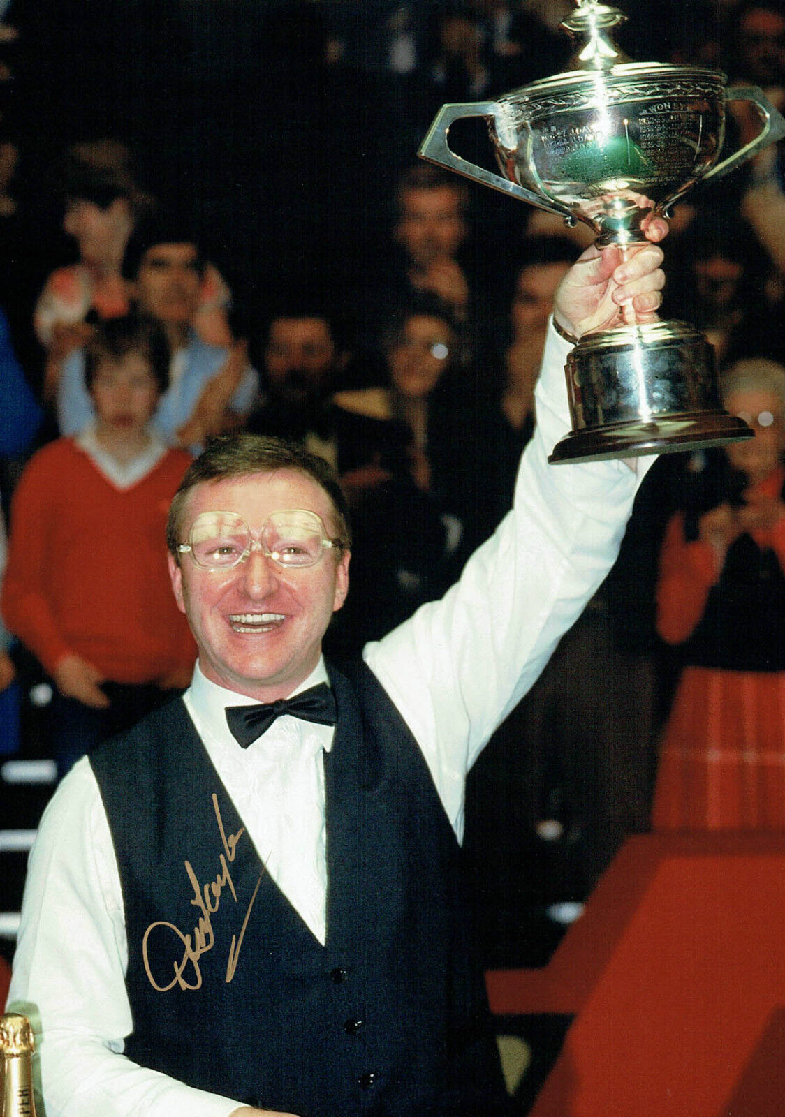 Dennis TAYLOR Signed Autograph 16x12 SNOOKER Photo Poster painting Sheffield Crucible AFTAL COA