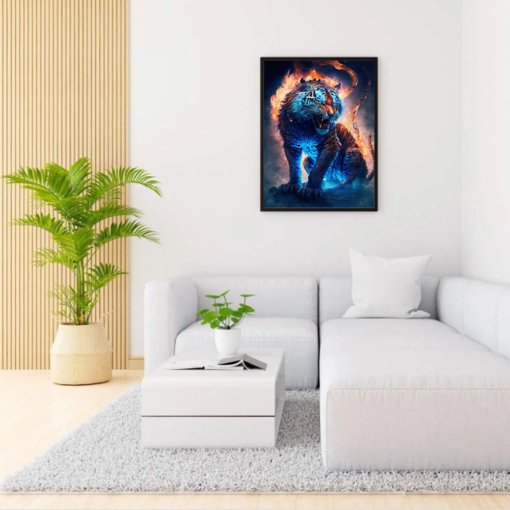 Diamond Painting - Full Round Drill - Tiger(30*40cm)