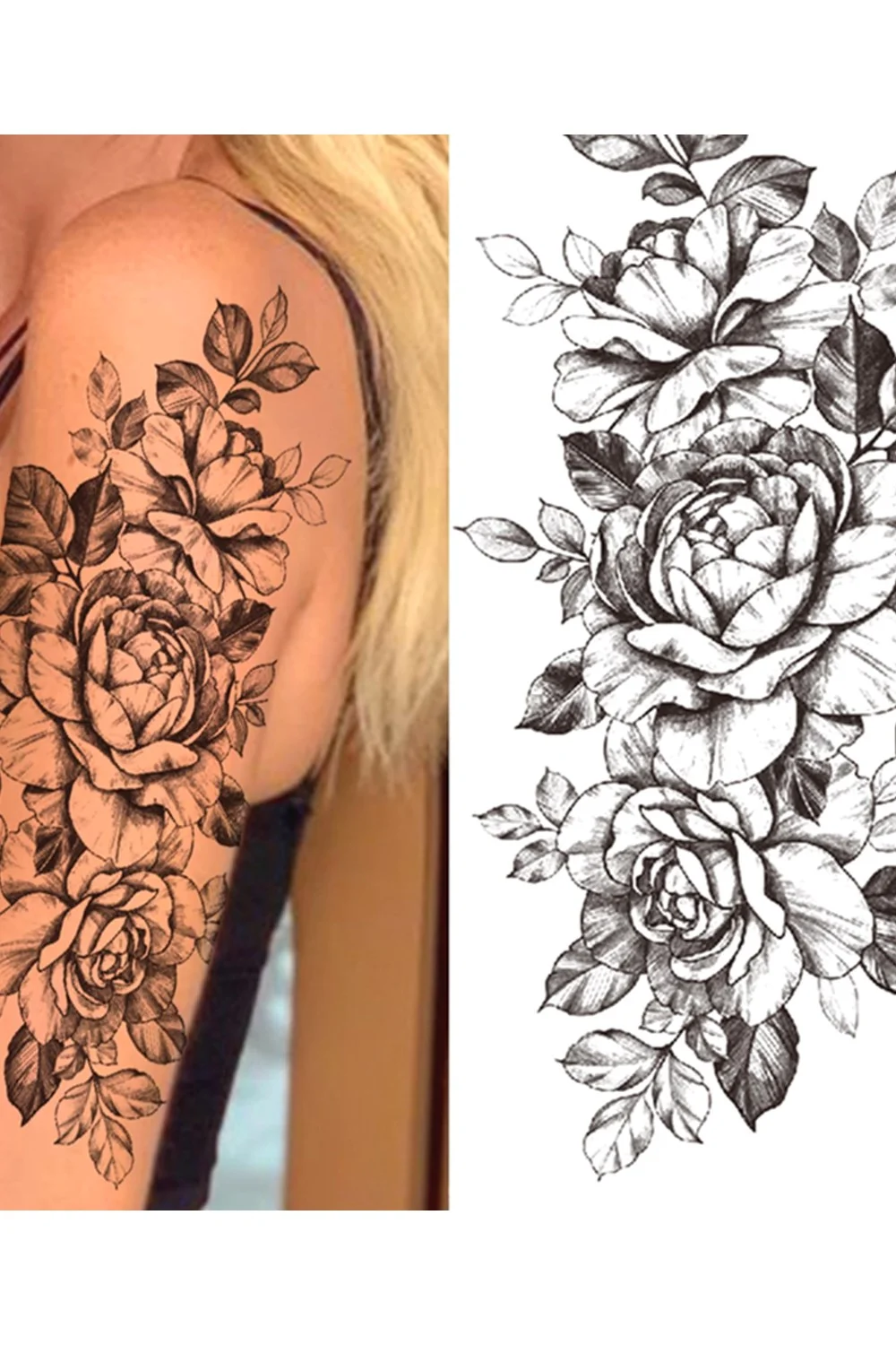  Forest Tattoo Sticker For Men Women Children Tiger Wolf Death Skull Temporary Tattoo Fake Henna Skeleton King Animal Tatoo 921-1