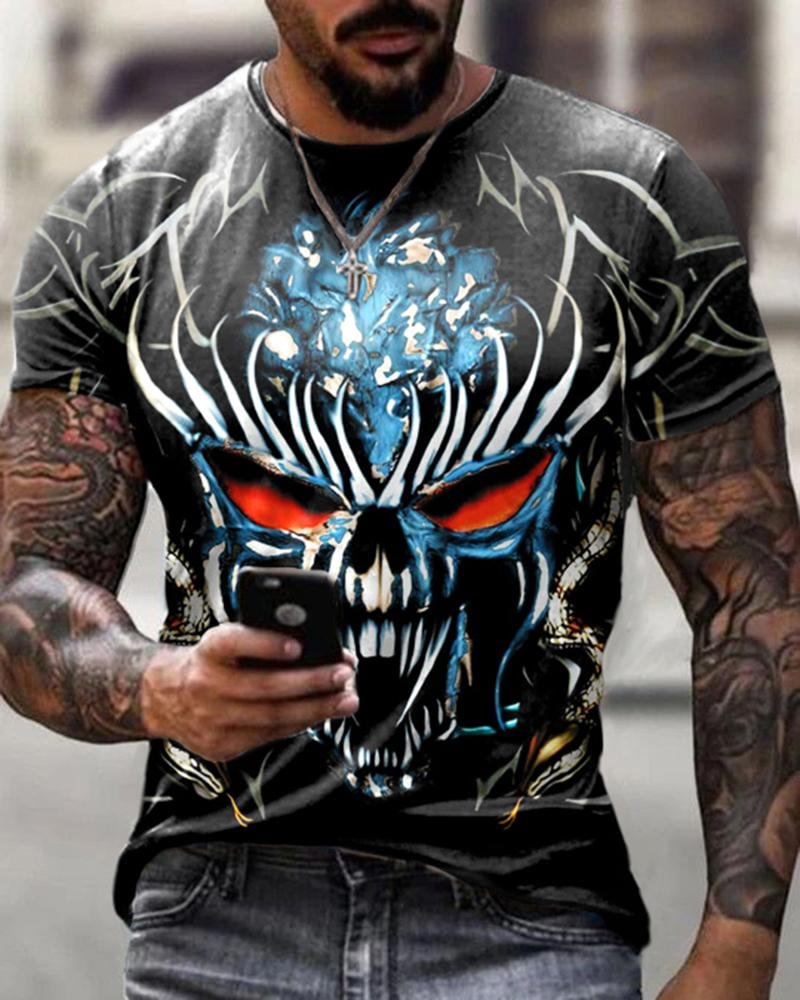 Men Print Casual T-shirts-42