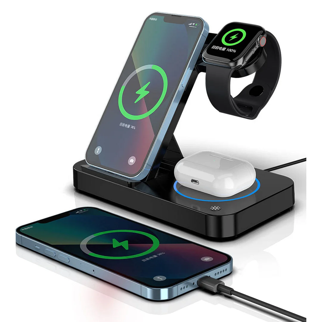 Folding Four-In-One Wireless Charger