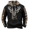 💥 2025 Hot Sale! Mens Western Fleece Jacket Cowboy Bull Head Print Pullover 1/4 Zip Up Stand Collar Country Sweatshirts Western Gifts For Men With Pocket