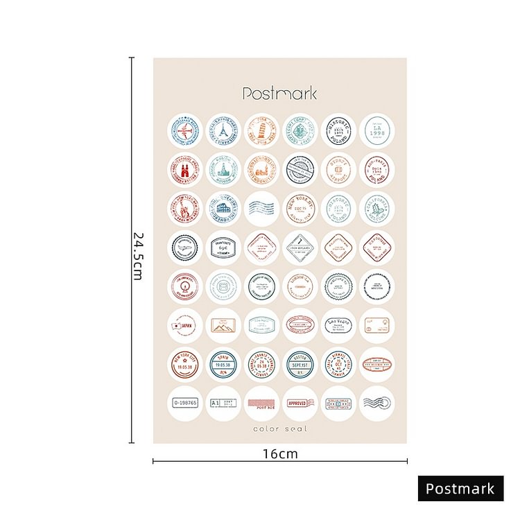 JOURNALSAY 2pcs/set Morandi Round Sticker Multifunctional Basic Mark Stickers