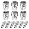 3/8 Inch Power Washer Quick Connect Kit Stainless Steel Adapter Set Power Washer Adapter Fittings Female/Male NPT Thread 12 Pcs 5000 PSI