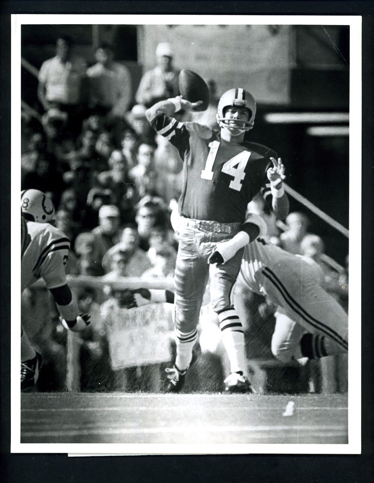 Craig Morton in action during 1971 Super Bowl V Press Photo Poster painting Dallas Cowboys