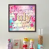 July-18CT Stamped Cross Stitch 25*25cm/9.84*9.84in tapestrymarket