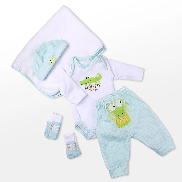  Reborn Babypuppen Kleidungen White Outfit für 20"- 22" Reborn Babypuppe Mädchen Outfits - RSDP-Rebornbabypuppen-Rebornbabypuppen.de