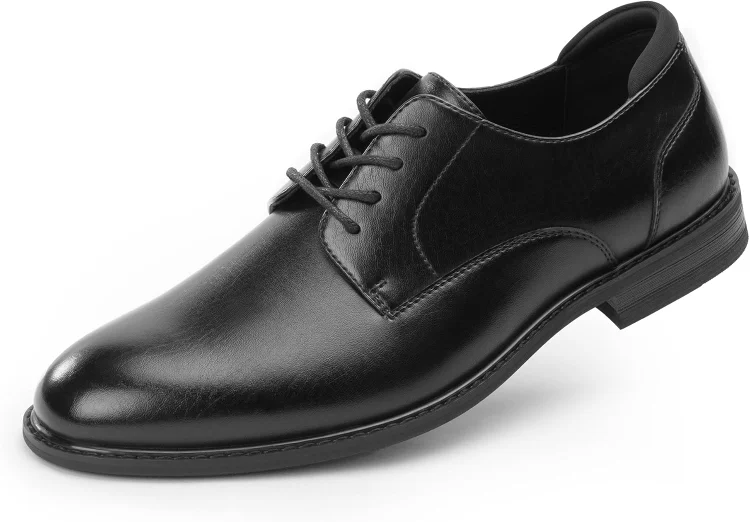 Cusolemore Zapatos Oxford de Vestir para Hombre,Zapatos clásicos de Cordones Formales con Puntera Redonda,Forrados de Cuero, diseño de talonera para Ocasiones Formales
